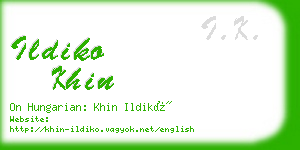 ildiko khin business card